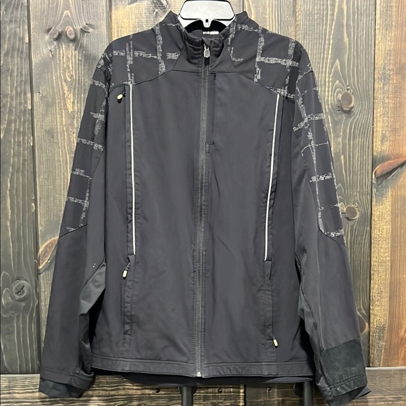 Lululemon Wet Dry Warm Jacket L Multi Pocket Size Zip Black Cycling Rain Running - Picture 1 of 11